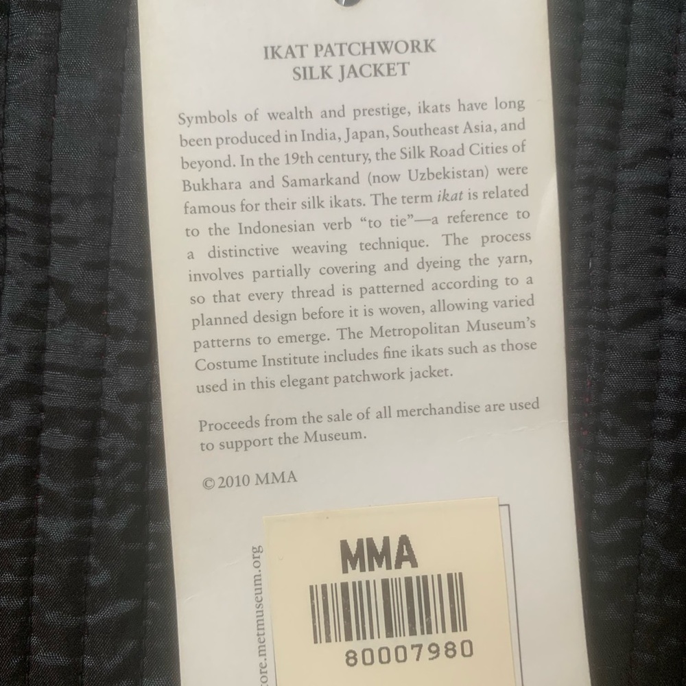 Met Museum Ikat Silk Patchwork Reversible Jacket … - image 4
